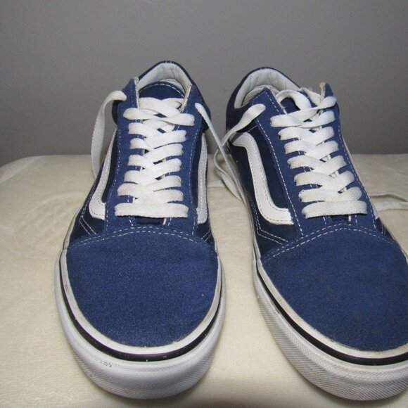 OLD SKOOL ROYAL BLUE VANS SNEAKERS-FABRIC & BRUSHED SUEDE-M-7.5 W-9-SKATE-PARTY - Picture 2 of 11